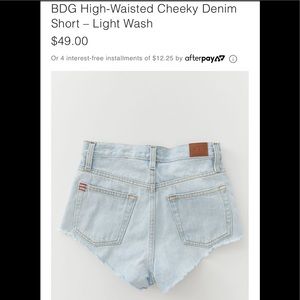 Urban outfitters light wash jean shorts